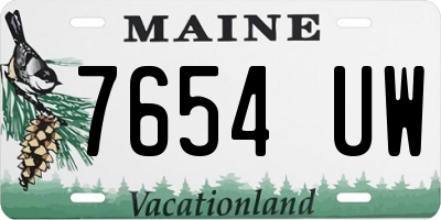 ME license plate 7654UW