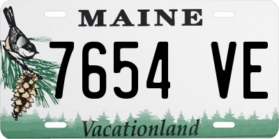 ME license plate 7654VE