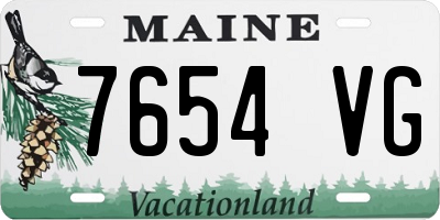 ME license plate 7654VG