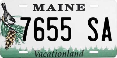 ME license plate 7655SA