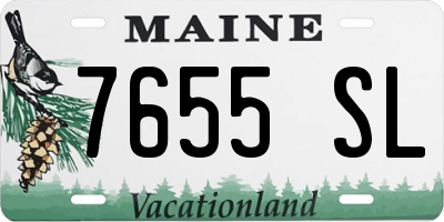 ME license plate 7655SL