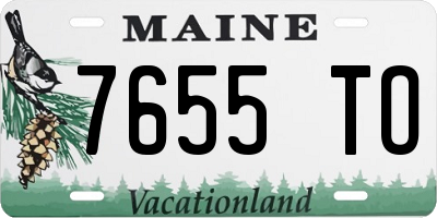 ME license plate 7655TO