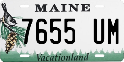ME license plate 7655UM