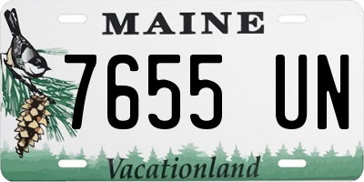 ME license plate 7655UN