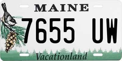 ME license plate 7655UW