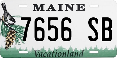 ME license plate 7656SB