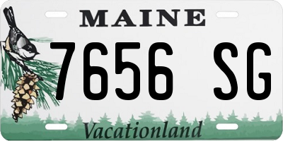 ME license plate 7656SG