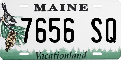 ME license plate 7656SQ