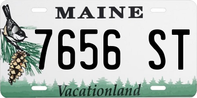 ME license plate 7656ST