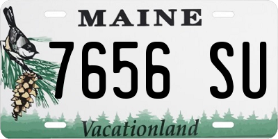 ME license plate 7656SU