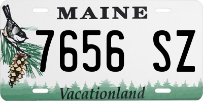 ME license plate 7656SZ