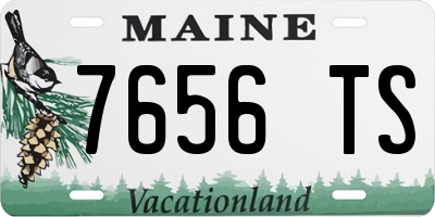 ME license plate 7656TS