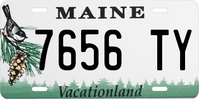 ME license plate 7656TY