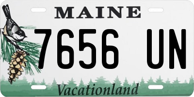 ME license plate 7656UN