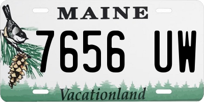 ME license plate 7656UW