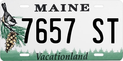 ME license plate 7657ST