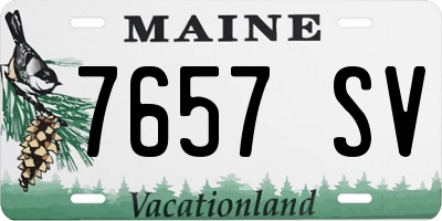ME license plate 7657SV