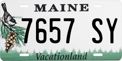 ME license plate 7657SY