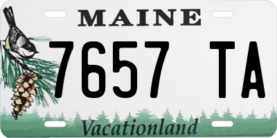 ME license plate 7657TA
