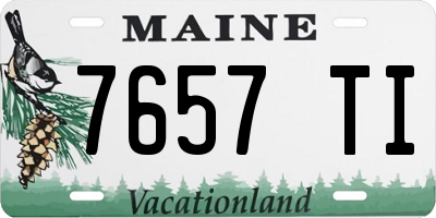 ME license plate 7657TI