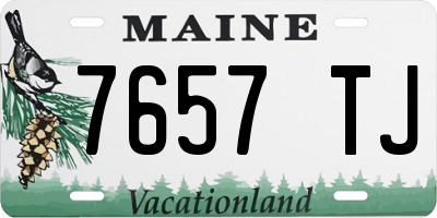 ME license plate 7657TJ