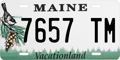 ME license plate 7657TM