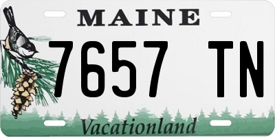 ME license plate 7657TN