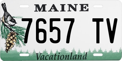 ME license plate 7657TV