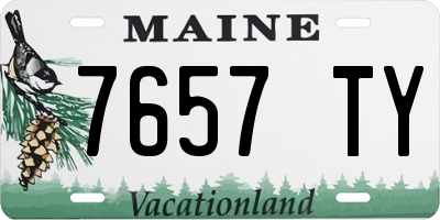 ME license plate 7657TY