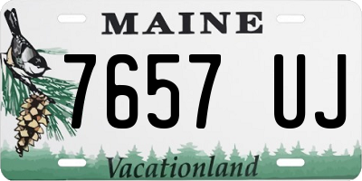 ME license plate 7657UJ