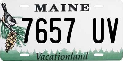 ME license plate 7657UV