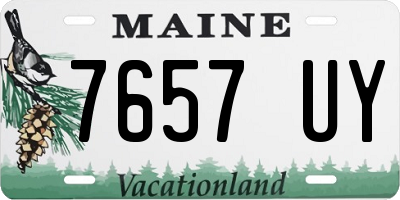 ME license plate 7657UY