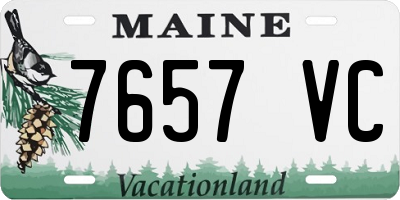 ME license plate 7657VC