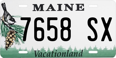 ME license plate 7658SX