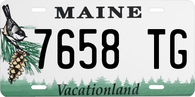ME license plate 7658TG