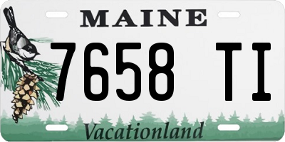 ME license plate 7658TI