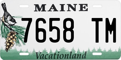 ME license plate 7658TM
