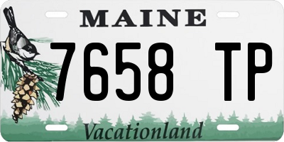 ME license plate 7658TP