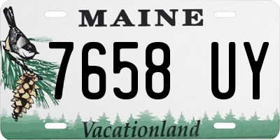 ME license plate 7658UY