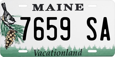 ME license plate 7659SA