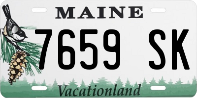 ME license plate 7659SK