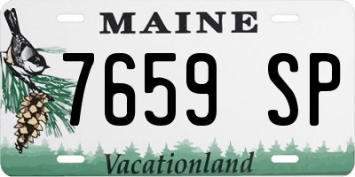 ME license plate 7659SP