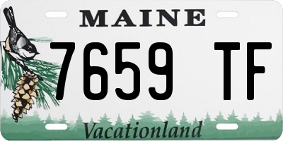 ME license plate 7659TF