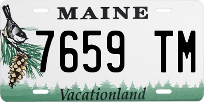 ME license plate 7659TM
