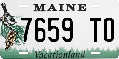 ME license plate 7659TO