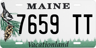 ME license plate 7659TT