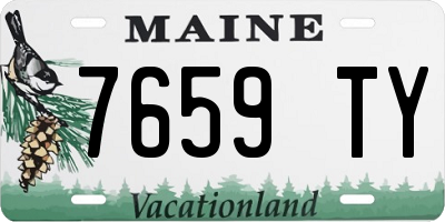 ME license plate 7659TY