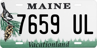 ME license plate 7659UL