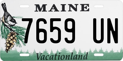 ME license plate 7659UN