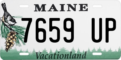 ME license plate 7659UP